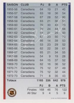 1991-92 Ultimate Original 6 French #81 Henri Richard  Back