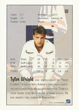 1991 Ultimate Draft #10 Tyler Wright Back
