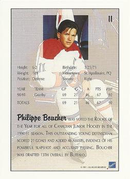 1991 Ultimate Draft #11 Philippe Boucher Back