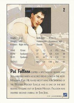 1991 Ultimate Draft #2 Pat Falloon Back