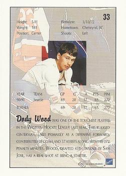 1991 Ultimate Draft #33 Dody Wood Back
