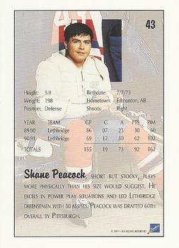 1991 Ultimate Draft #43 Shane Peacock Back
