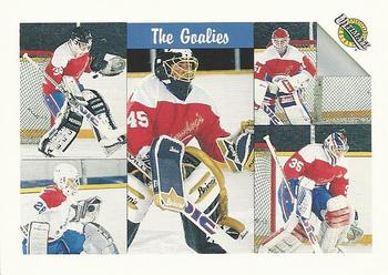 1991 Ultimate Draft #57 The Goalies (Andrew Verner / Chris Osgood / Jamie McLennan / Marcel Cousineau / Mike Torchia) Front