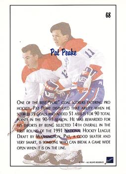 1991 Ultimate Draft #68 Pat Peake Back
