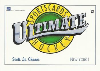 1991 Ultimate Draft #81 Scott Lachance Back