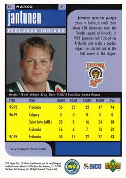 1998-99 UD Choice Swedish #75 Marko Jantunen Back