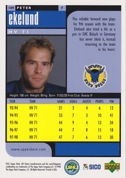 1998-99 UD Choice Swedish #109 Peter Ekelund Back