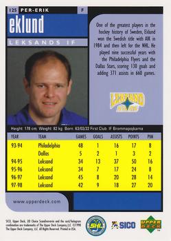 1998-99 UD Choice Swedish #125 Per-Erik Eklund Back