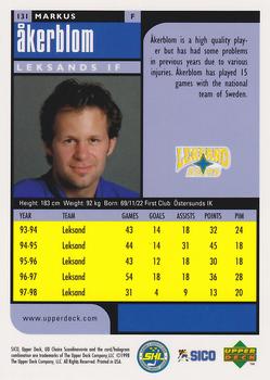1998-99 UD Choice Swedish #131 Markus Akerblom Back