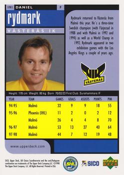 1998-99 UD Choice Swedish #191 Daniel Rydmark Back