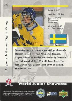 1998-99 UD Choice Swedish #213 Magnus Nilsson Back