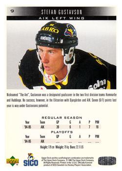 1995-96 Upper Deck Swedish Elite #9 Stefan Gustavsson Back