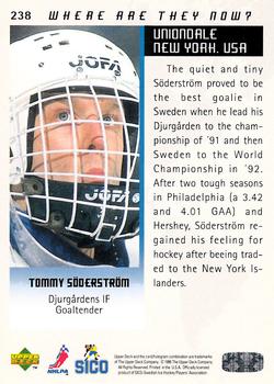 1995-96 Upper Deck Swedish Elite #238 Tommy Söderström Back