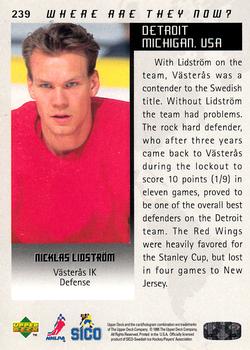 1995-96 Upper Deck Swedish Elite #239 Nicklas Lidström Back