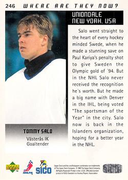 1995-96 Upper Deck Swedish Elite #246 Tommy Salo Back