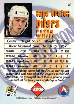 1995-96 Edge Ice #37 Peter White Back