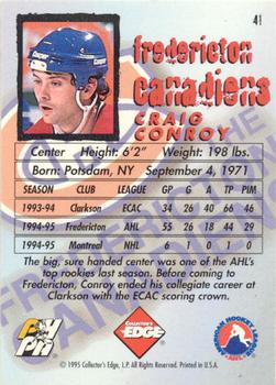 1995-96 Edge Ice #41 Craig Conroy Back