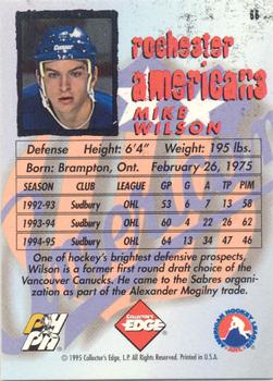 1995-96 Edge Ice #66 Mike Wilson Back