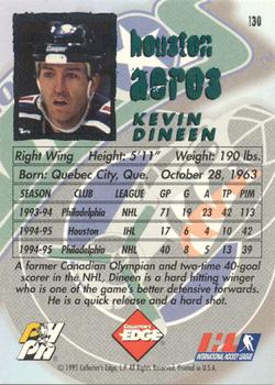 1995-96 Edge Ice #130 Kevin Dineen Back