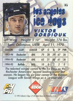 1995-96 Edge Ice #149 Viktor Gordiouk Back