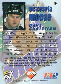 1995-96 Edge Ice #164 Dave Christian Back
