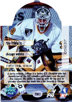 1995-96 Edge Ice - The Wall #TW1 Ray LeBlanc  Back