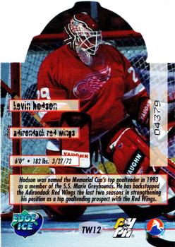 1995-96 Edge Ice - The Wall #TW12 Kevin Hodson  Back