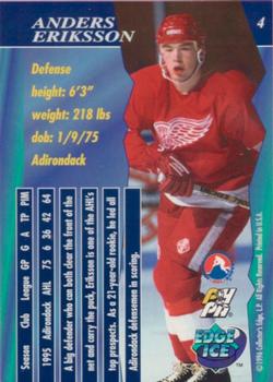 1996 Edge Ice Future Legends #4 Anders Eriksson Back