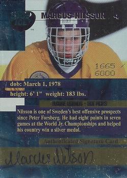 1996 Edge Ice Future Legends - Autographed Hot Picks #4 Marcus Nilson Back