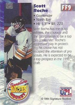 1994-95 Signature Rookies - Future Flash #FF9 Scott Roche  Back