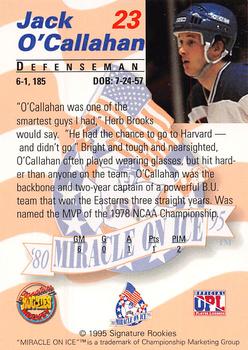 1995 Signature Rookies Miracle on Ice #23 Jack O'Callahan Back