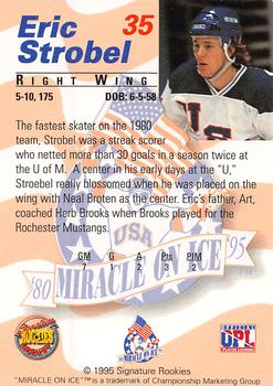 1995 Signature Rookies Miracle on Ice #35 Eric Strobel Back