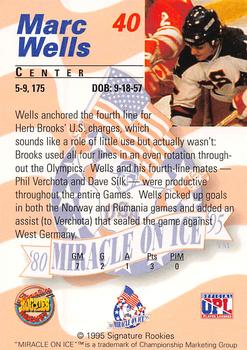 1995 Signature Rookies Miracle on Ice #40 Mark Wells Back