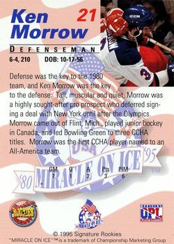 1995 Signature Rookies Miracle on Ice - Signatures #21 Ken Morrow  Back