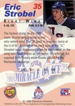 1995 Signature Rookies Miracle on Ice - Signatures #35 Eric Strobel  Back