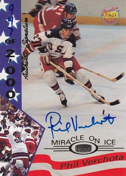 1995 Signature Rookies Miracle on Ice - Signatures #38 Phil Verchota  Front