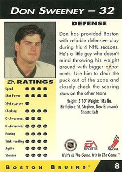 1994 EA Sports NHL '94 #8 Don Sweeney Back