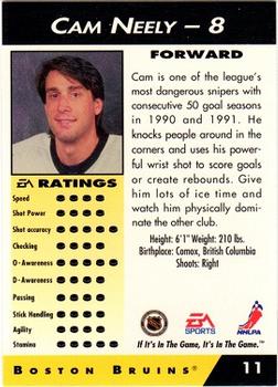 1994 EA Sports NHL '94 #11 Cam Neely Back