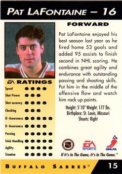 1994 EA Sports NHL '94 #15 Pat LaFontaine Back