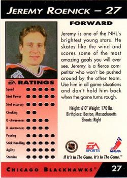 1994 EA Sports NHL '94 #27 Jeremy Roenick Back