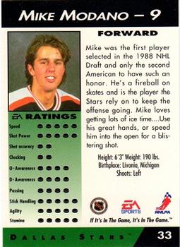 1994 EA Sports NHL '94 #33 Mike Modano Back