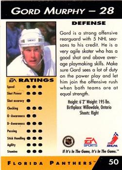 1994 EA Sports NHL '94 #50 Gord Murphy Back