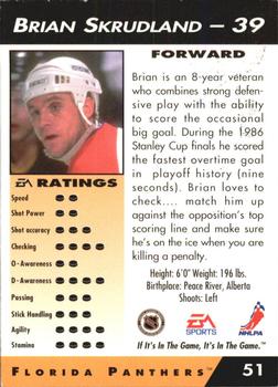 1994 EA Sports NHL '94 #51 Brian Skrudland Back