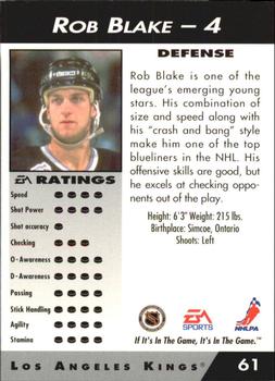1994 EA Sports NHL '94 #61 Rob Blake Back