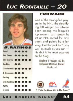 1994 EA Sports NHL '94 #64 Luc Robitaille Back