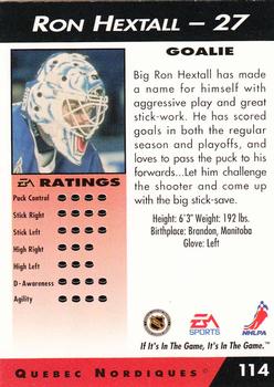1994 EA Sports NHL '94 #114 Ron Hextall Back