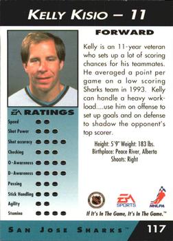 1994 EA Sports NHL '94 #117 Kelly Kisio Back