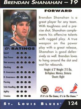 1994 EA Sports NHL '94 #124 Brendan Shanahan Back