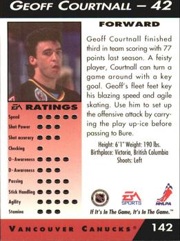 1994 EA Sports NHL '94 #142 Geoff Courtnall Back