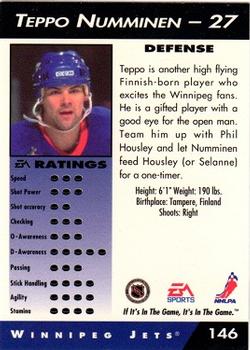 1994 EA Sports NHL '94 #146 Teppo Numminen Back